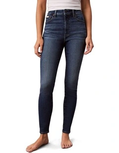 High Rise Skinny Jeans in Midtown Blue