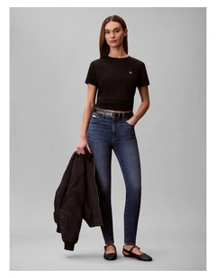 High Rise Skinny Jeans in Midtown Blue