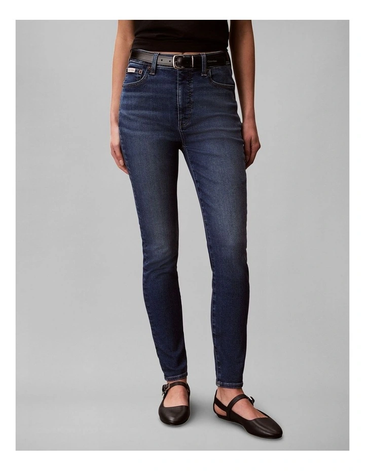 High Rise Skinny Jeans in Midtown Blue image 4