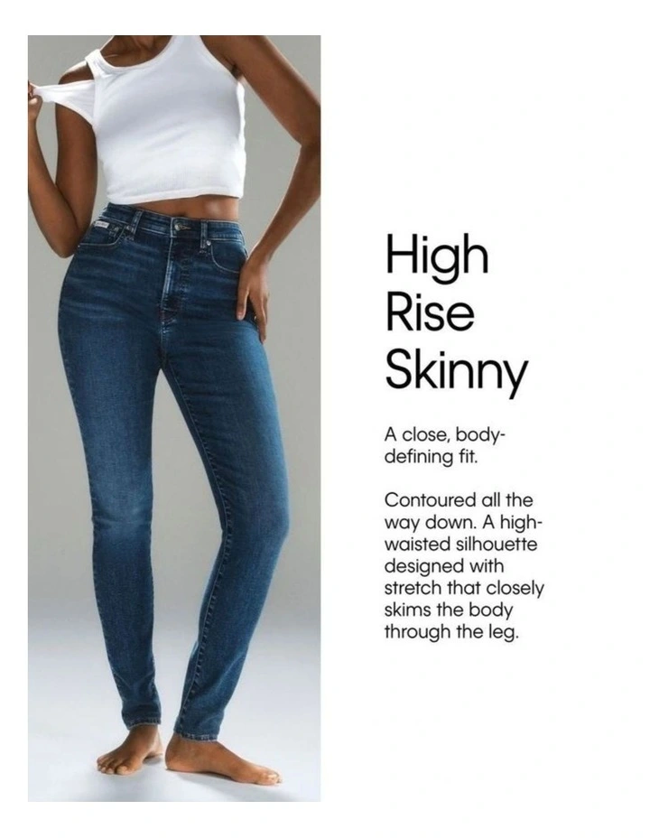 High Rise Skinny Jeans in Midtown Blue image 6