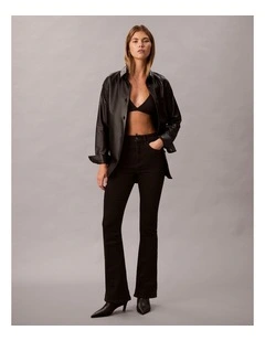 High Rise Flare Jean in CK Classic Black