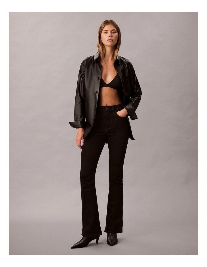 High Rise Flare Jean in CK Classic Black image 1