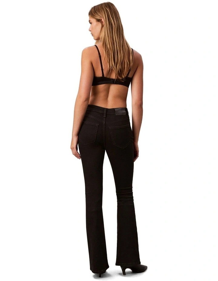 High Rise Flare Jean in Black image 2