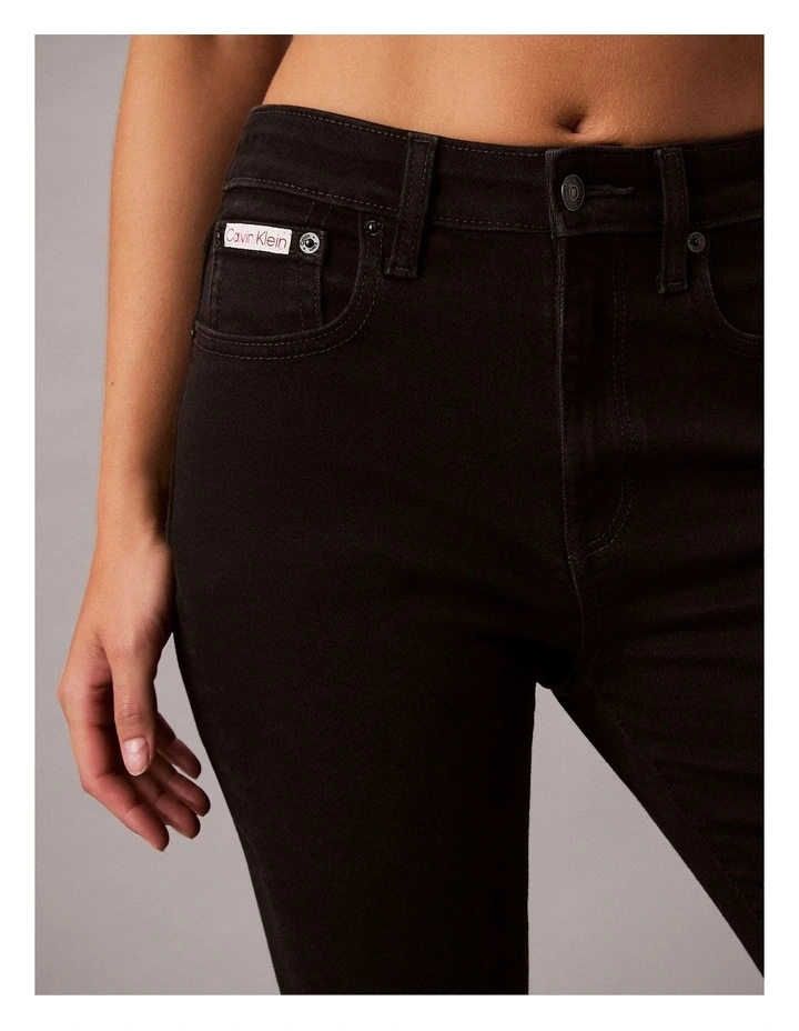 High Rise Flare Jean in CK Classic Black image 4