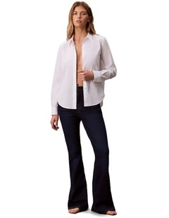 High Rise Flare Jean in Blue