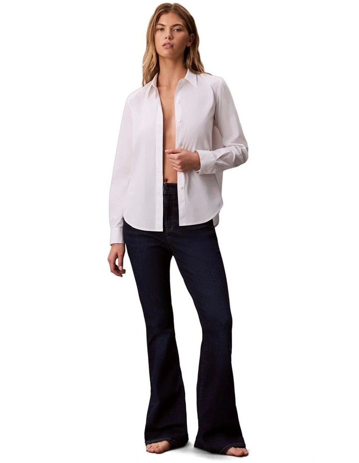 High Rise Flare Jean in Blue image 1