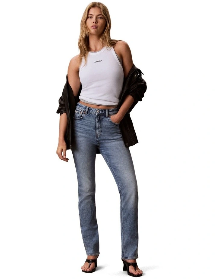 The Archive High Rise Slim Jean in Blue image 6