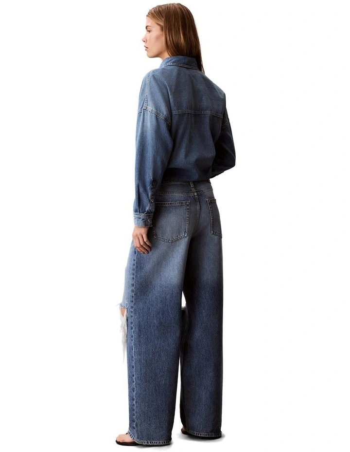 Low Rise Baggy Jean in Blue image 2