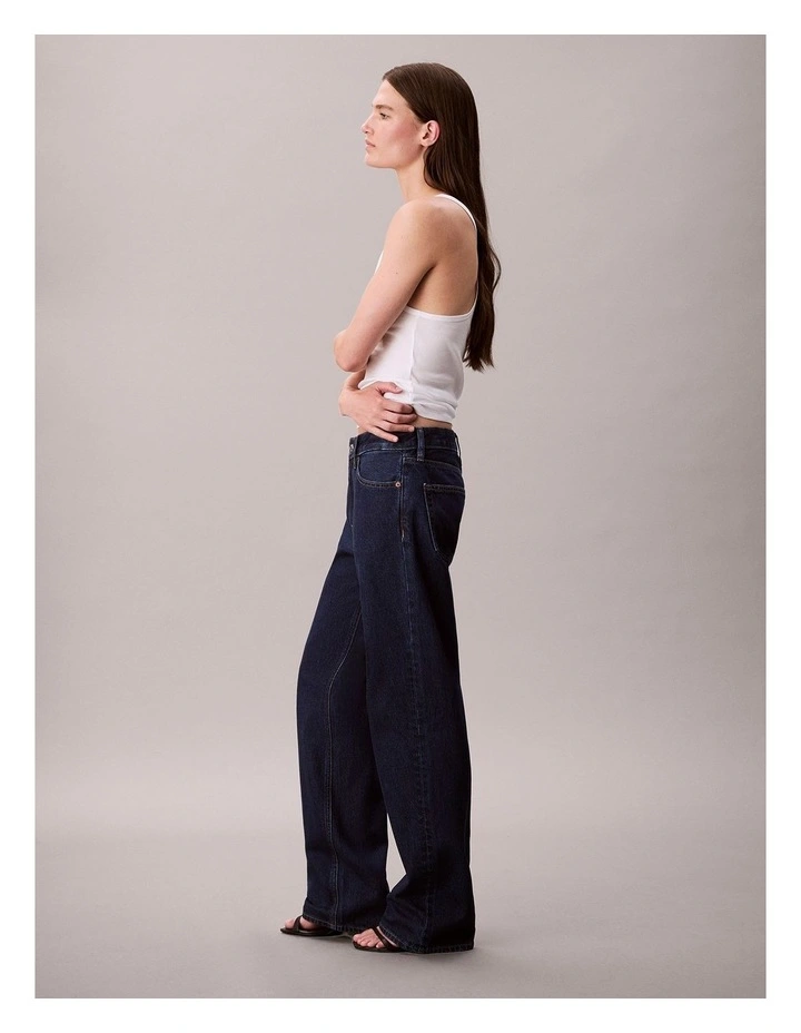 Signature 90's Straight Jeans in True Indigo image 5