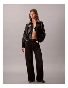 Calvin Klein Jeans Wide Leg Jeans in Evening Black