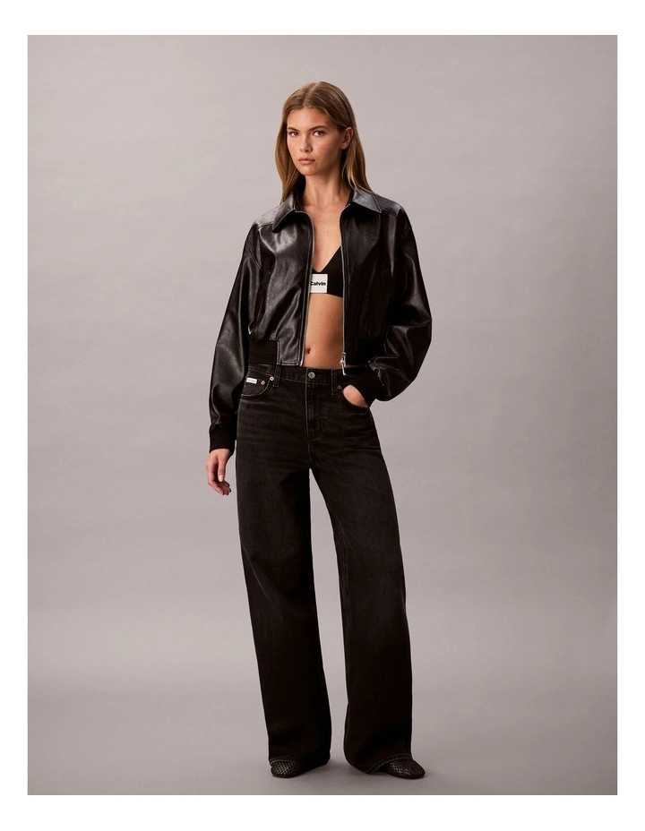 Calvin Klein Jeans Wide Leg Jeans in Evening Black image 1