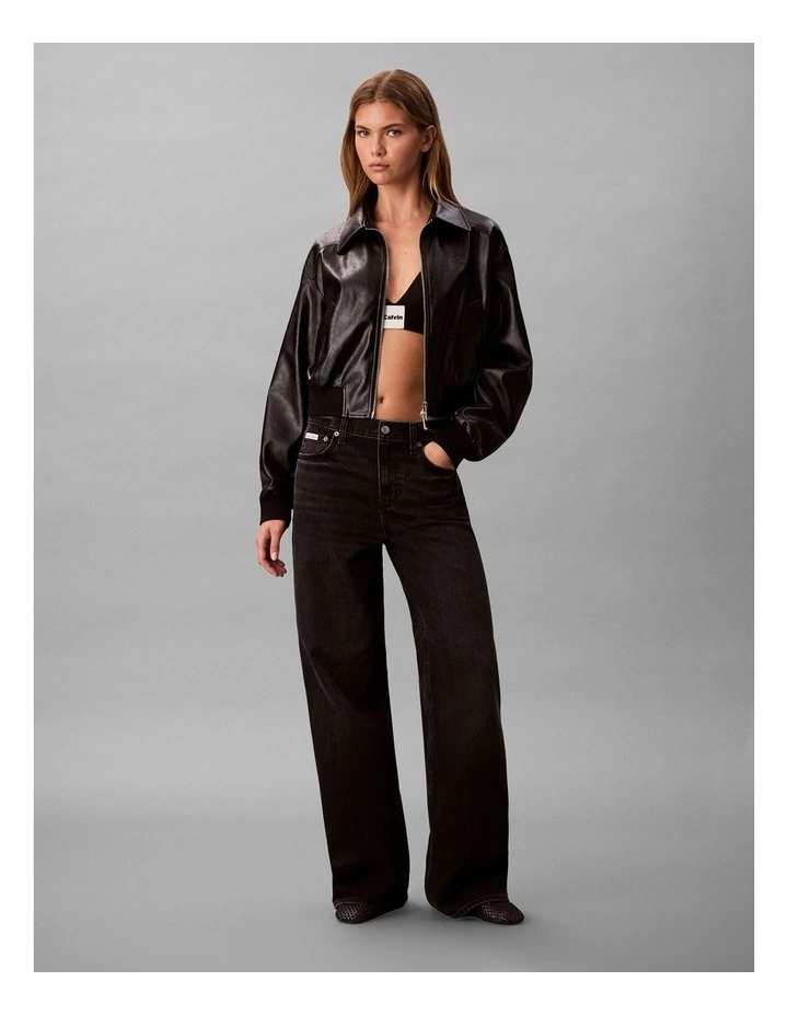 Calvin Klein Jeans Wide Leg Jeans in Evening Black image 1