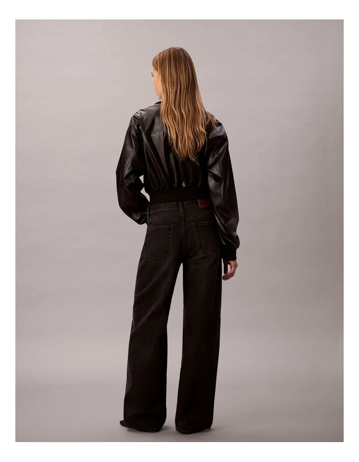 Calvin Klein Jeans Wide Leg Jeans in Evening Black image 2