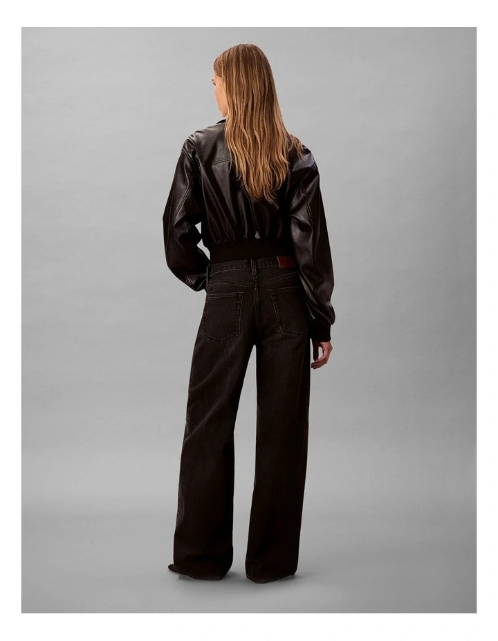 Calvin Klein Jeans Wide Leg Jeans in Evening Black image 2