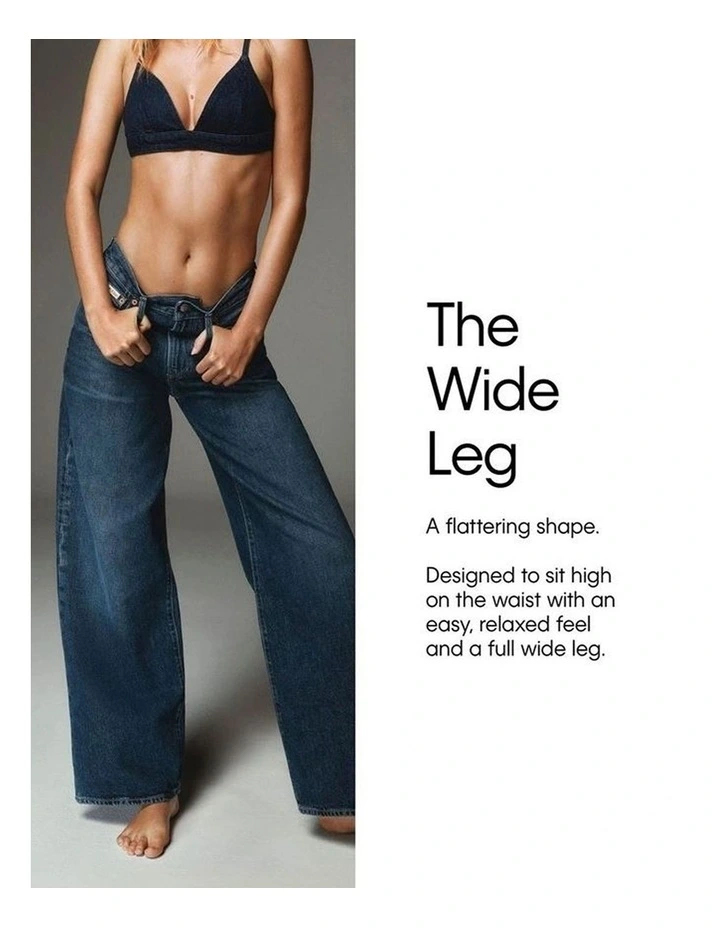 Calvin Klein Jeans Wide Leg Jeans in Evening Black image 6