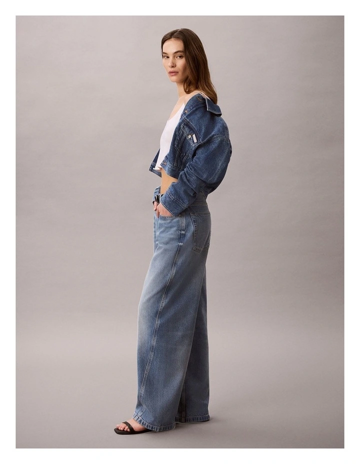 Twisted Seam Low Rise Baggy Jeans in Silverstone image 3