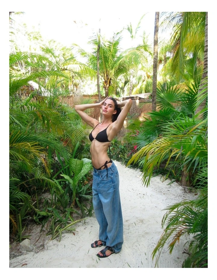 Twisted Seam Low Rise Baggy Jeans in Silverstone image 5