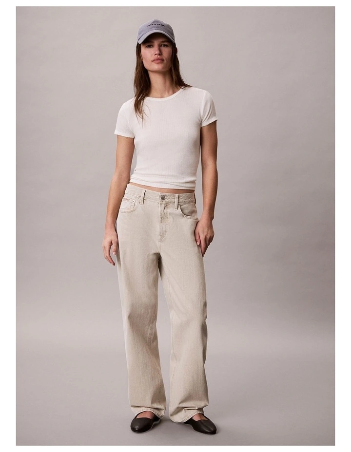 Barrel Jeans in Marbled Bone image 1