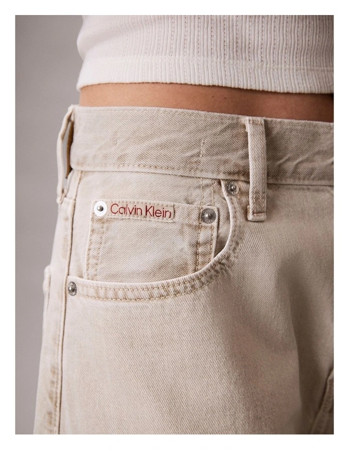 Barrel Jeans in Marbled Bone image 5