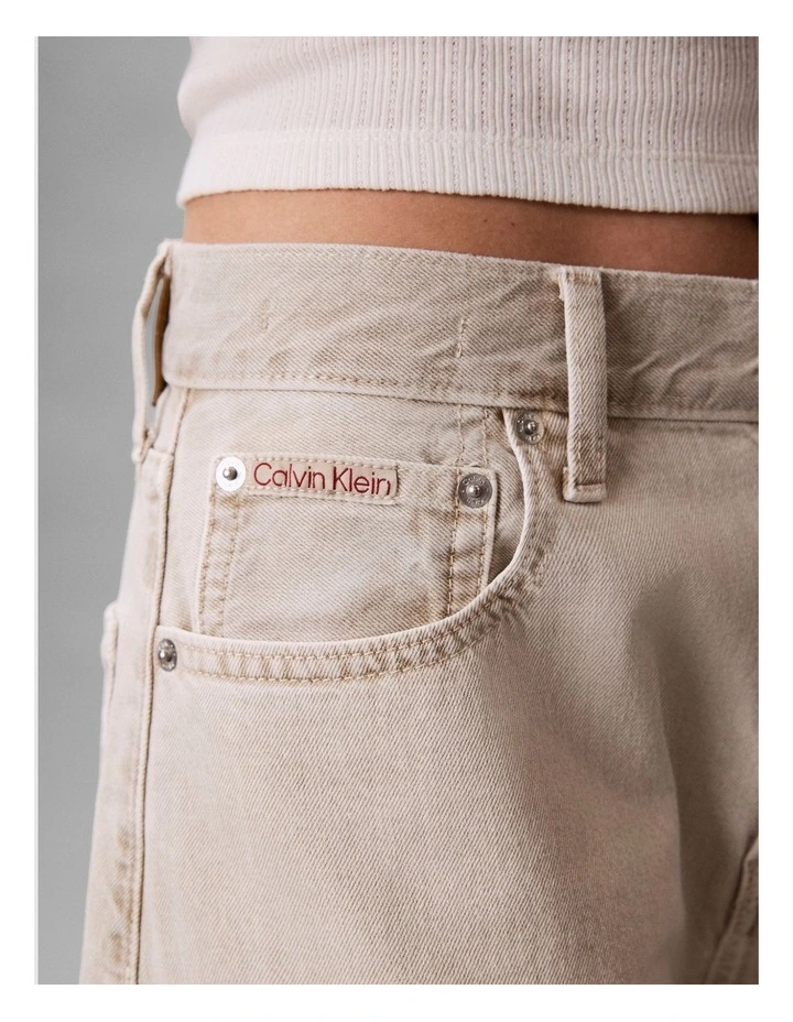 Barrel Jeans in Marbled Bone image 5