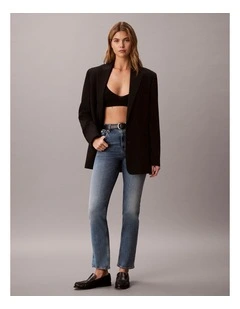 Calvin Klein Jeans High Rise Straight Jeans in Vintage Port