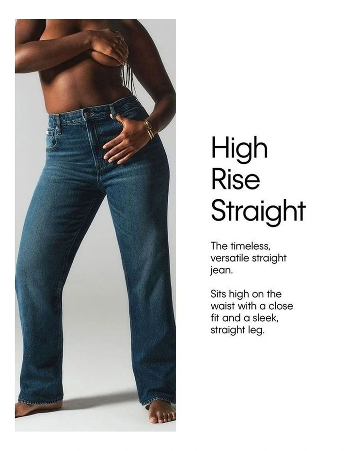 Calvin Klein Jeans High Rise Straight Jeans in Vintage Port image 7
