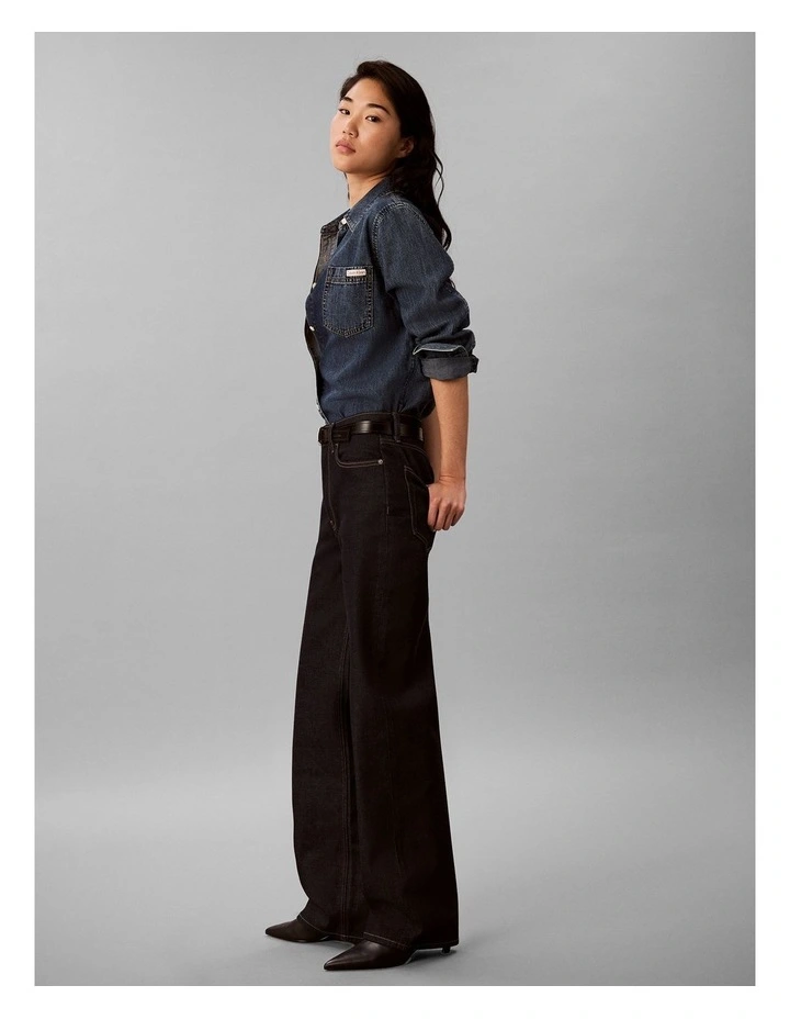 High Rise Loose Jean in Iconic Indigo image 3