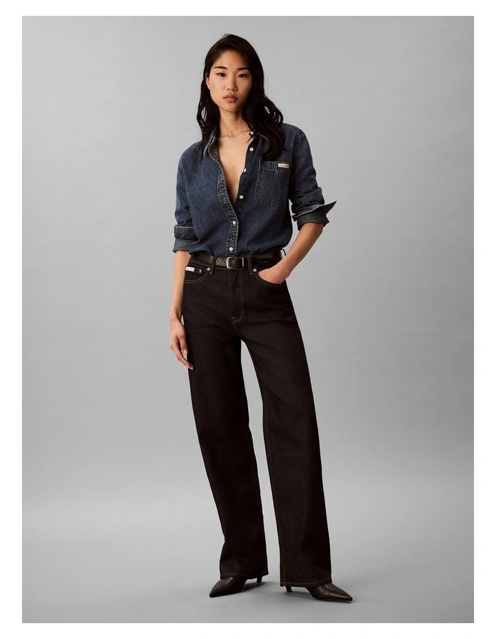 High Rise Loose Jean in Iconic Indigo image 6
