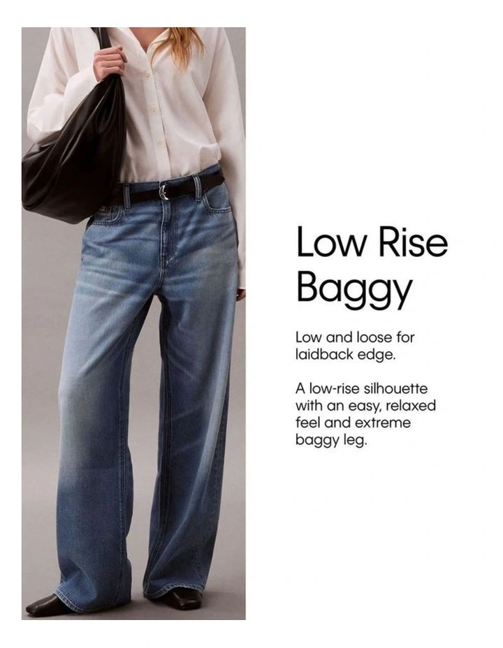 Twisted Low Rise Baggy Jeans in Faded Olive image 7