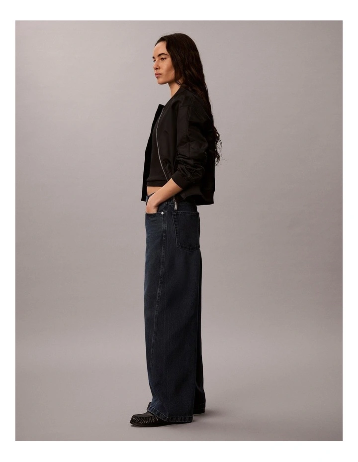 Twisted Low Rise Baggy Jeans in Blue Alaska image 3