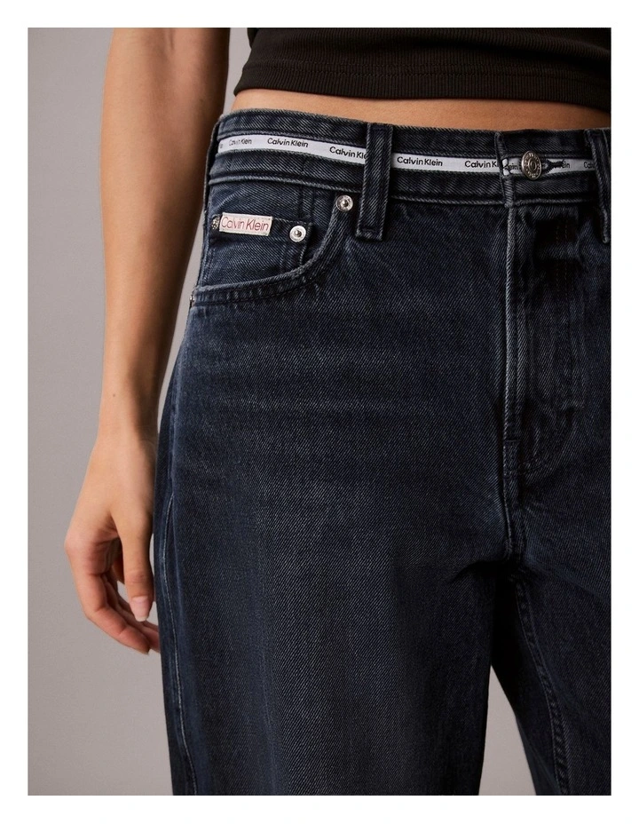 Twisted Low Rise Baggy Jeans in Blue Alaska image 5