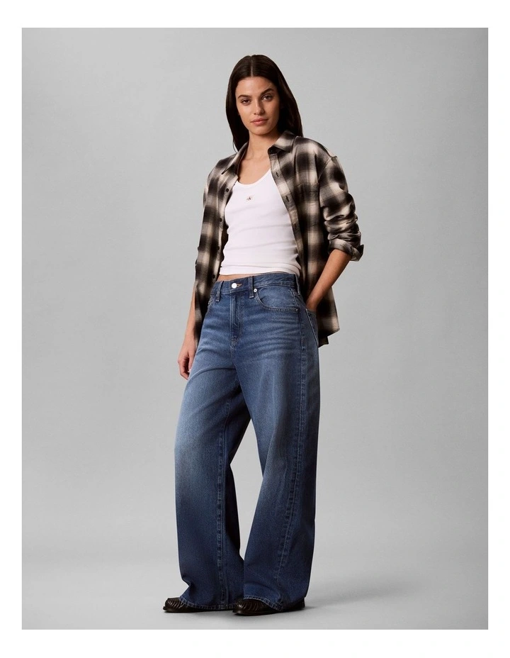 Relaxed Wide Leg Jeans in Indigo Bay image 3
