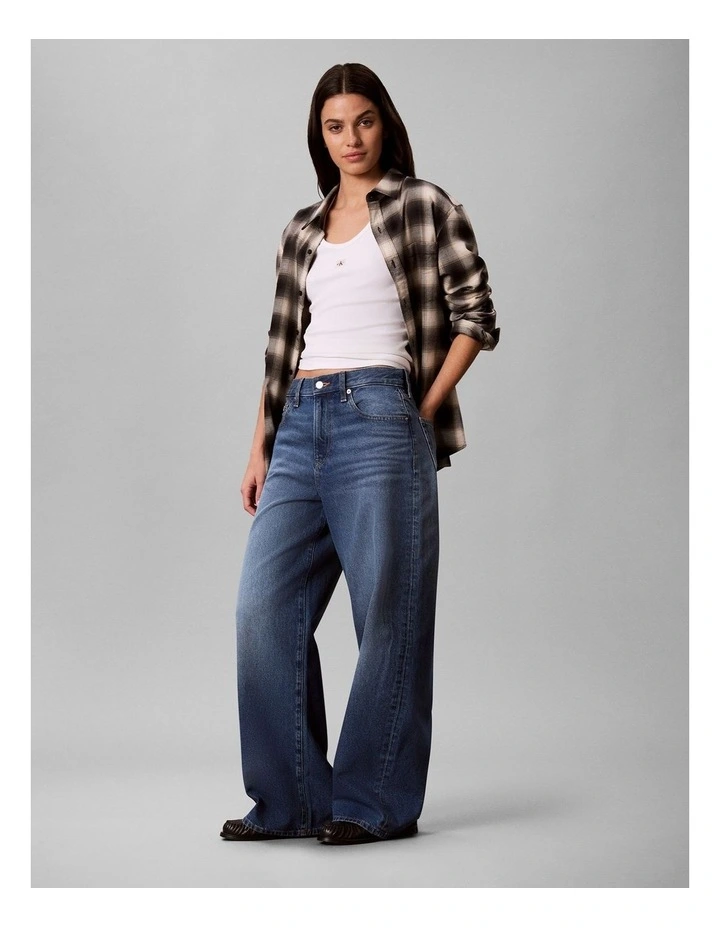 Relaxed Wide Leg Jeans in Indigo Bay image 3