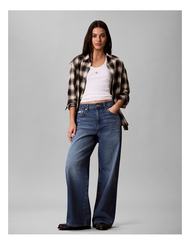 Relaxed Wide Leg Jeans in Indigo Bay image 4