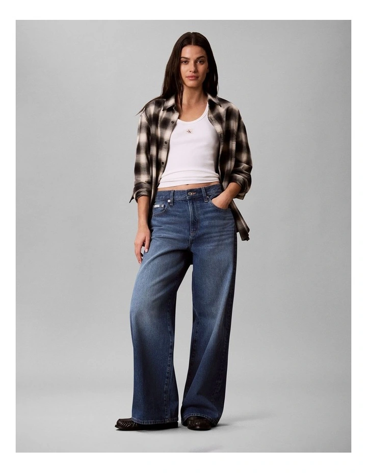 Relaxed Wide Leg Jeans in Indigo Bay image 4
