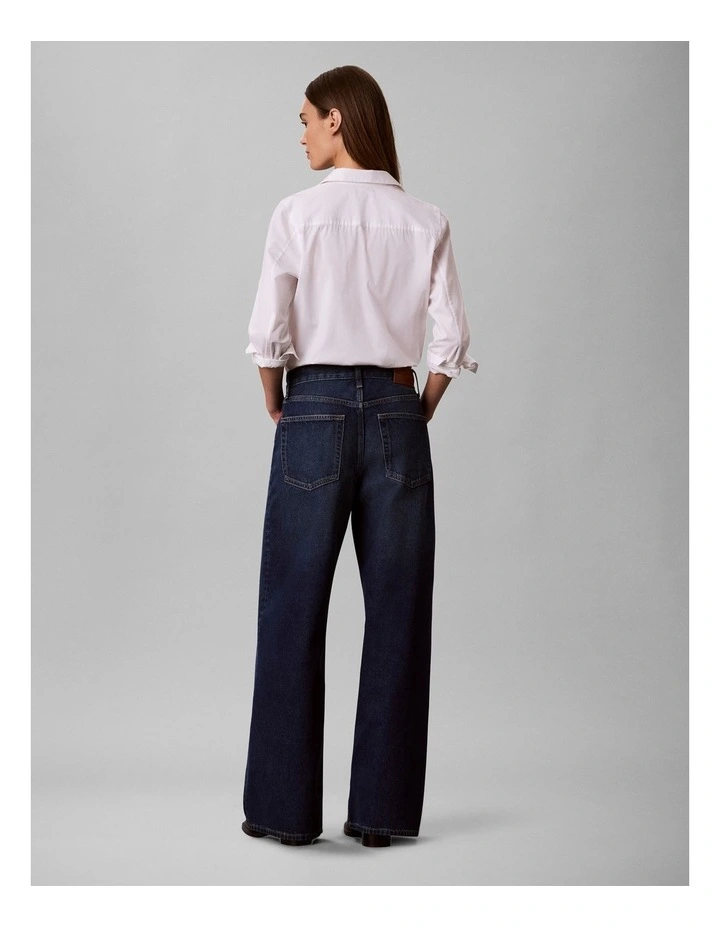 Relaxed Wide Leg in Merlot Blue image 2