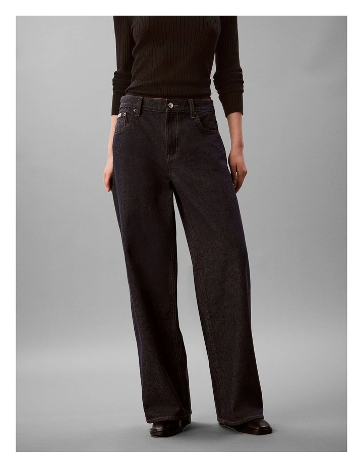 Low Rise Baggy Jeans in Iconic Indigo image 1