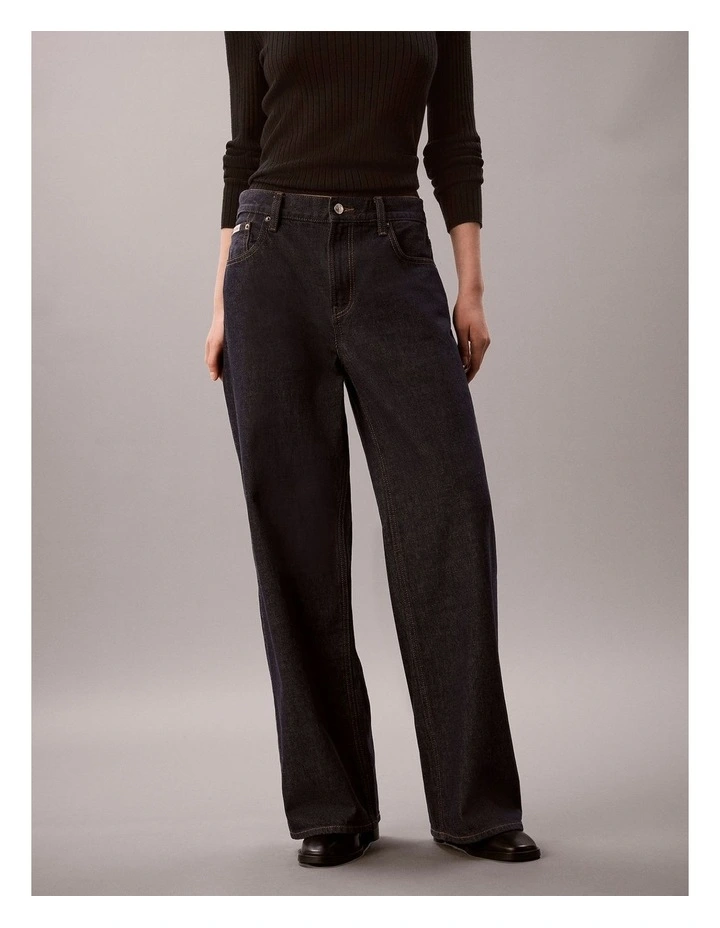 Low Rise Baggy Jeans in Iconic Indigo image 1