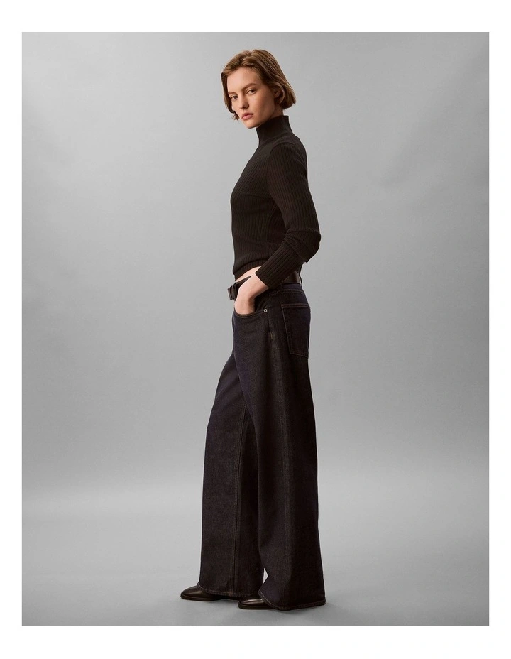 Low Rise Baggy Jeans in Iconic Indigo image 3