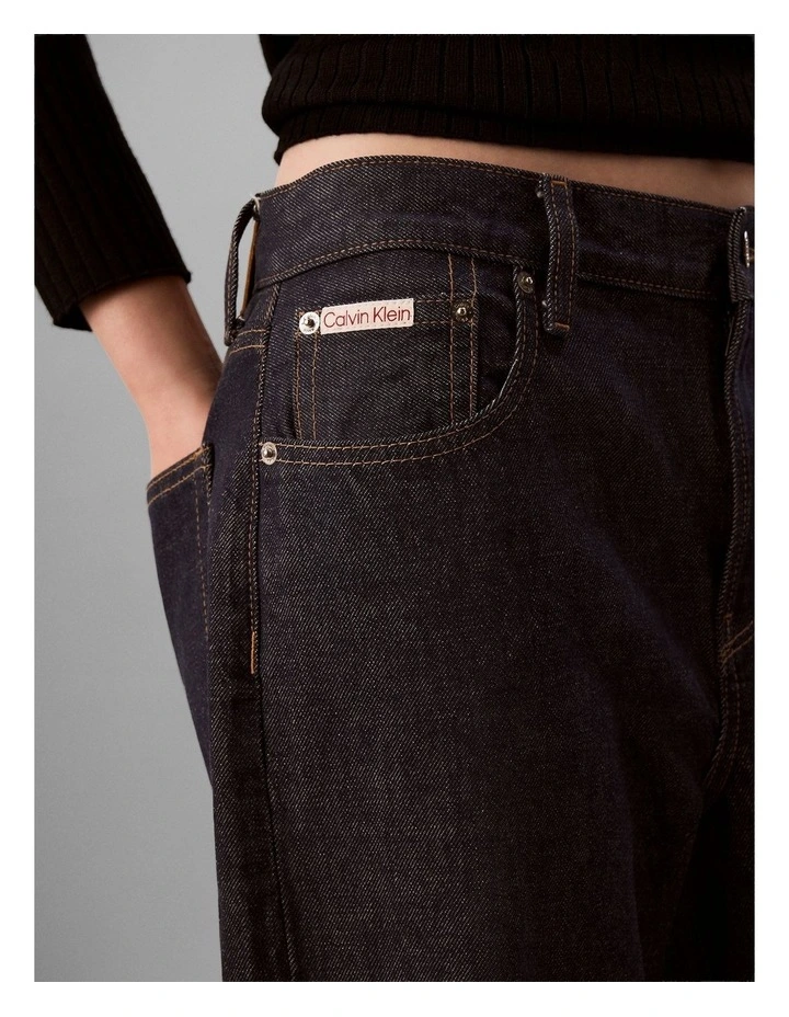 Low Rise Baggy Jeans in Iconic Indigo image 4