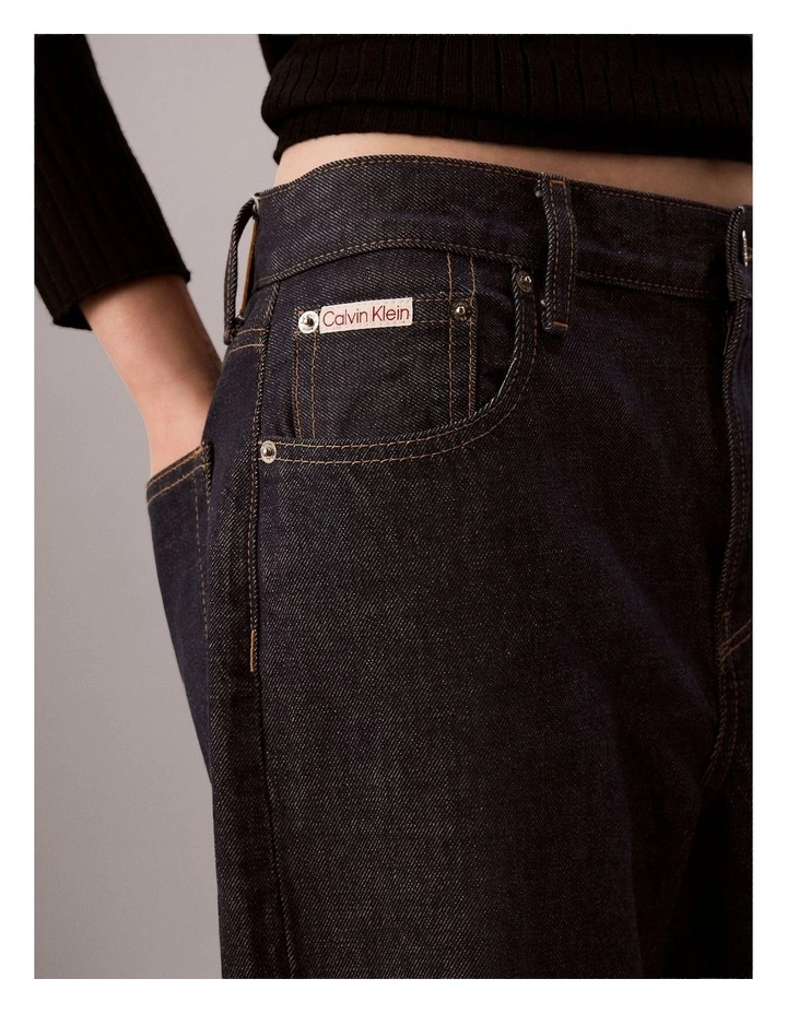 Low Rise Baggy Jeans in Iconic Indigo image 4