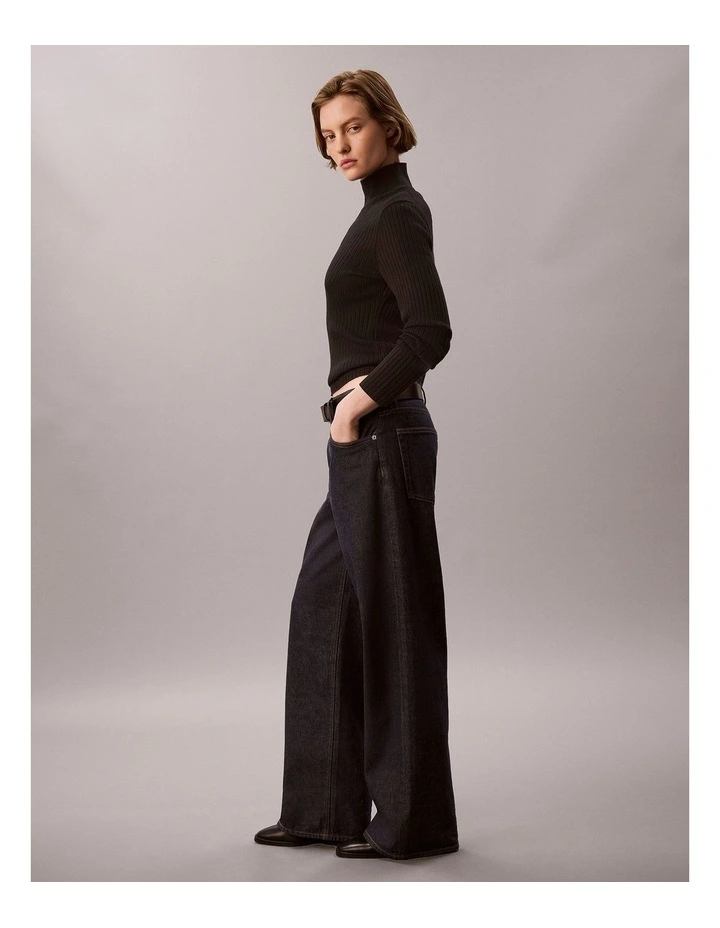 Low Rise Baggy Jeans in Iconic Indigo image 5