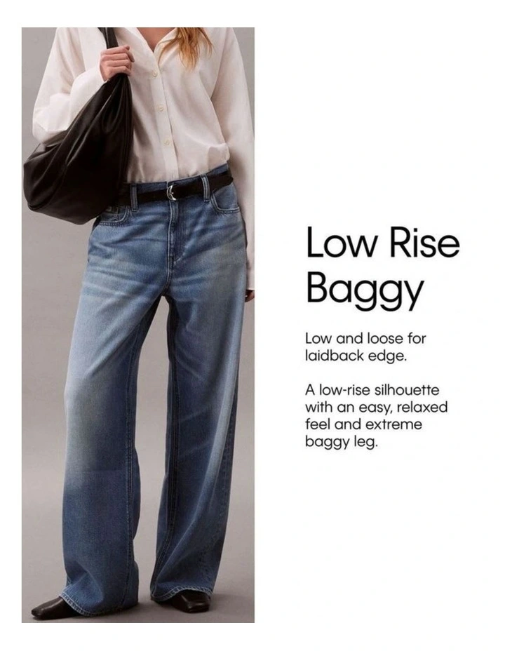 Low Rise Baggy Jeans in Iconic Indigo image 7