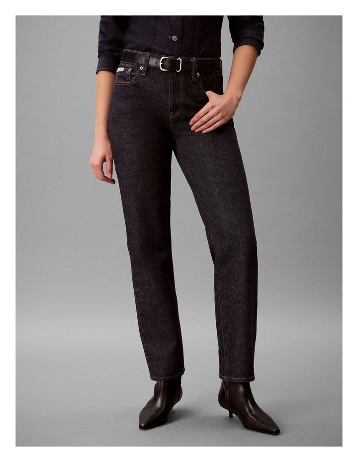 Low Rise Modern Straight Jeans in Iconic Indigo image 1