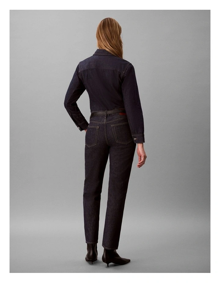 Low Rise Modern Straight Jeans in Iconic Indigo image 2