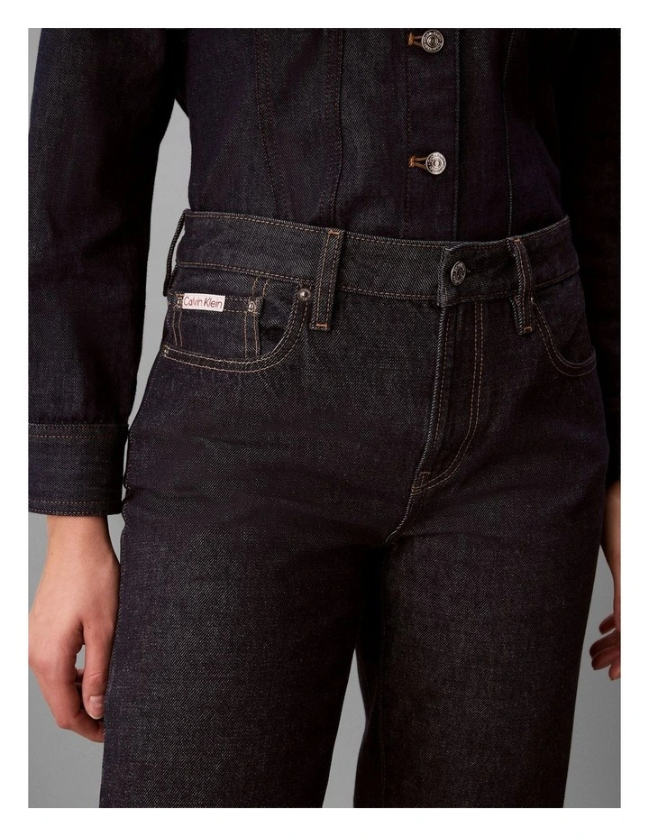Low Rise Modern Straight Jeans in Iconic Indigo image 4