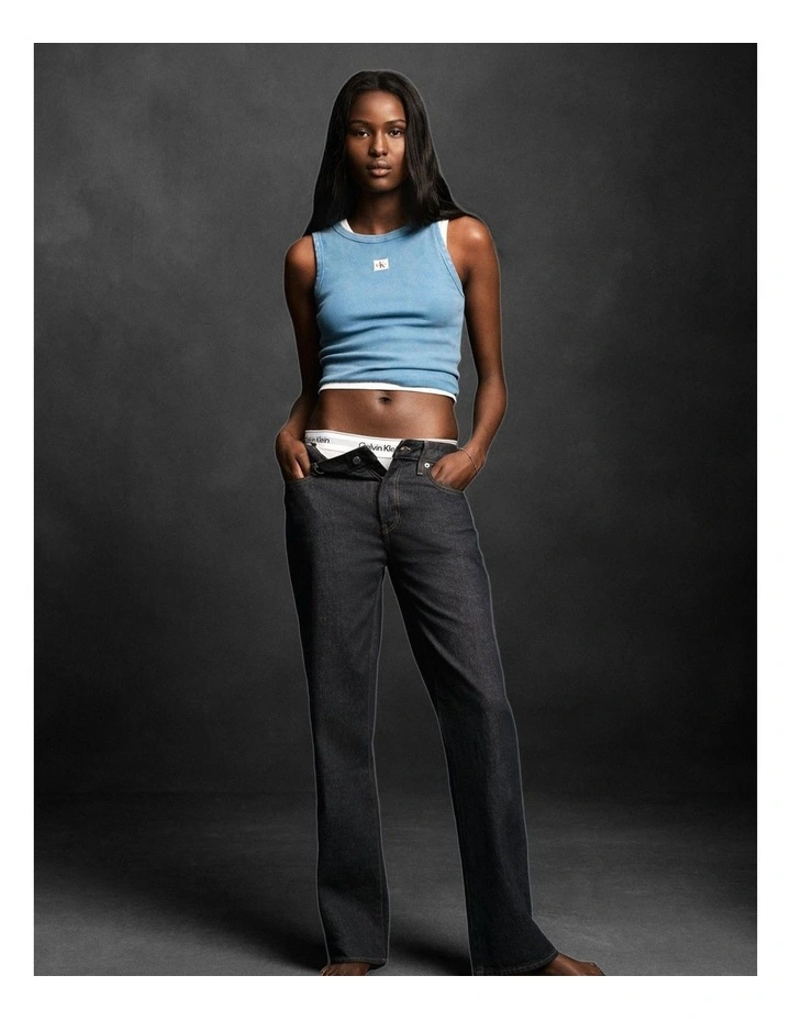 Low Rise Modern Straight Jeans in Iconic Indigo image 6