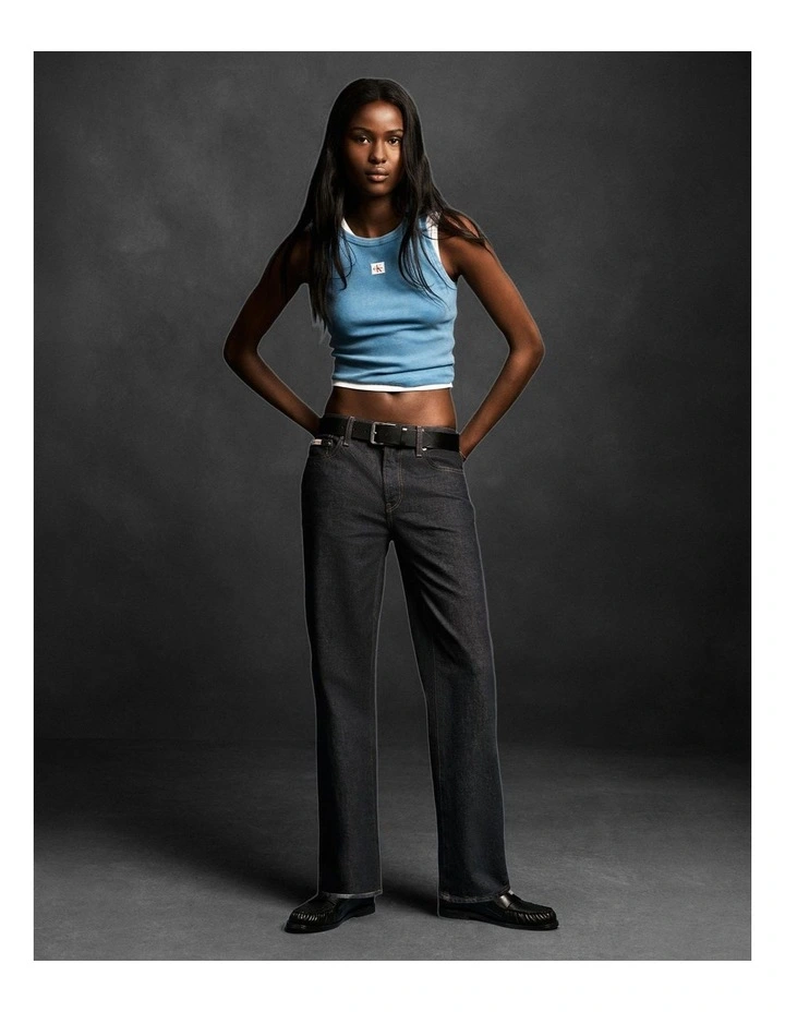 Low Rise Modern Straight Jeans in Iconic Indigo image 7