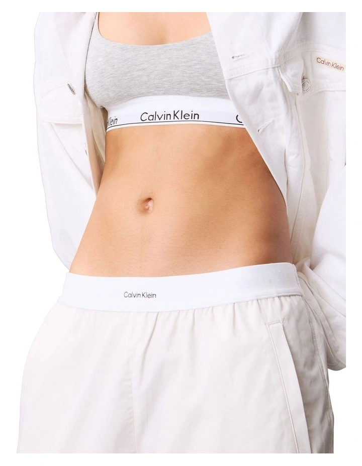 Logo Relaxed Cotton Pant in White image 5