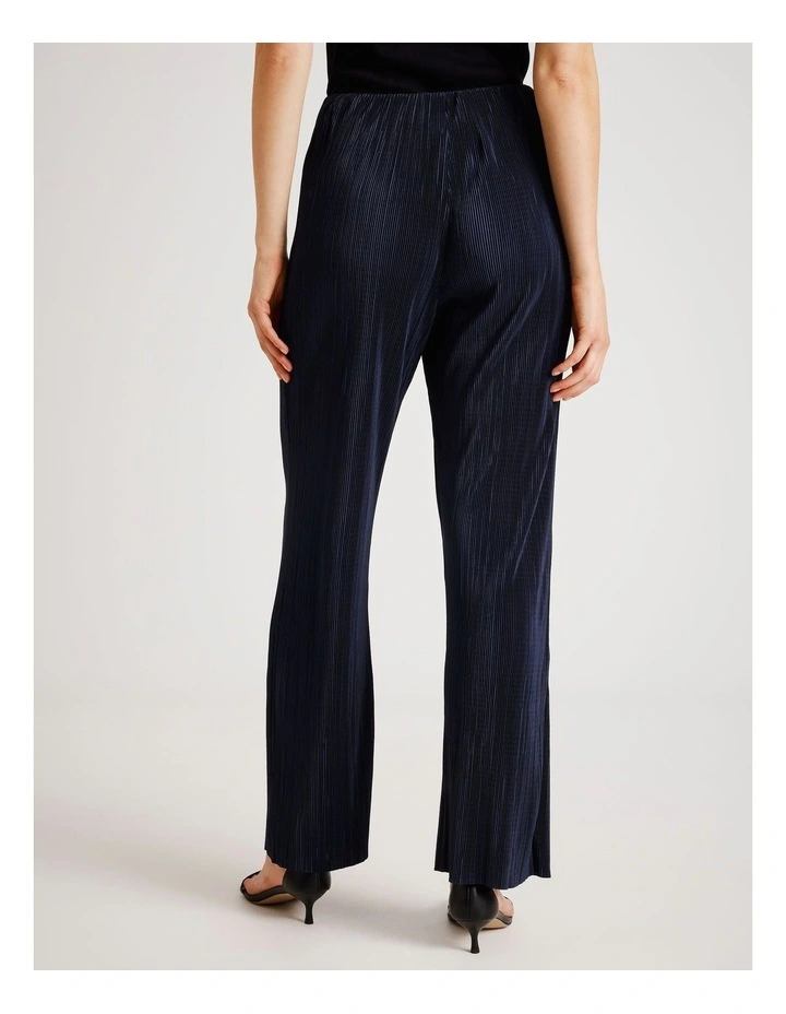 Plisse Pull On Pant in Blue image 2